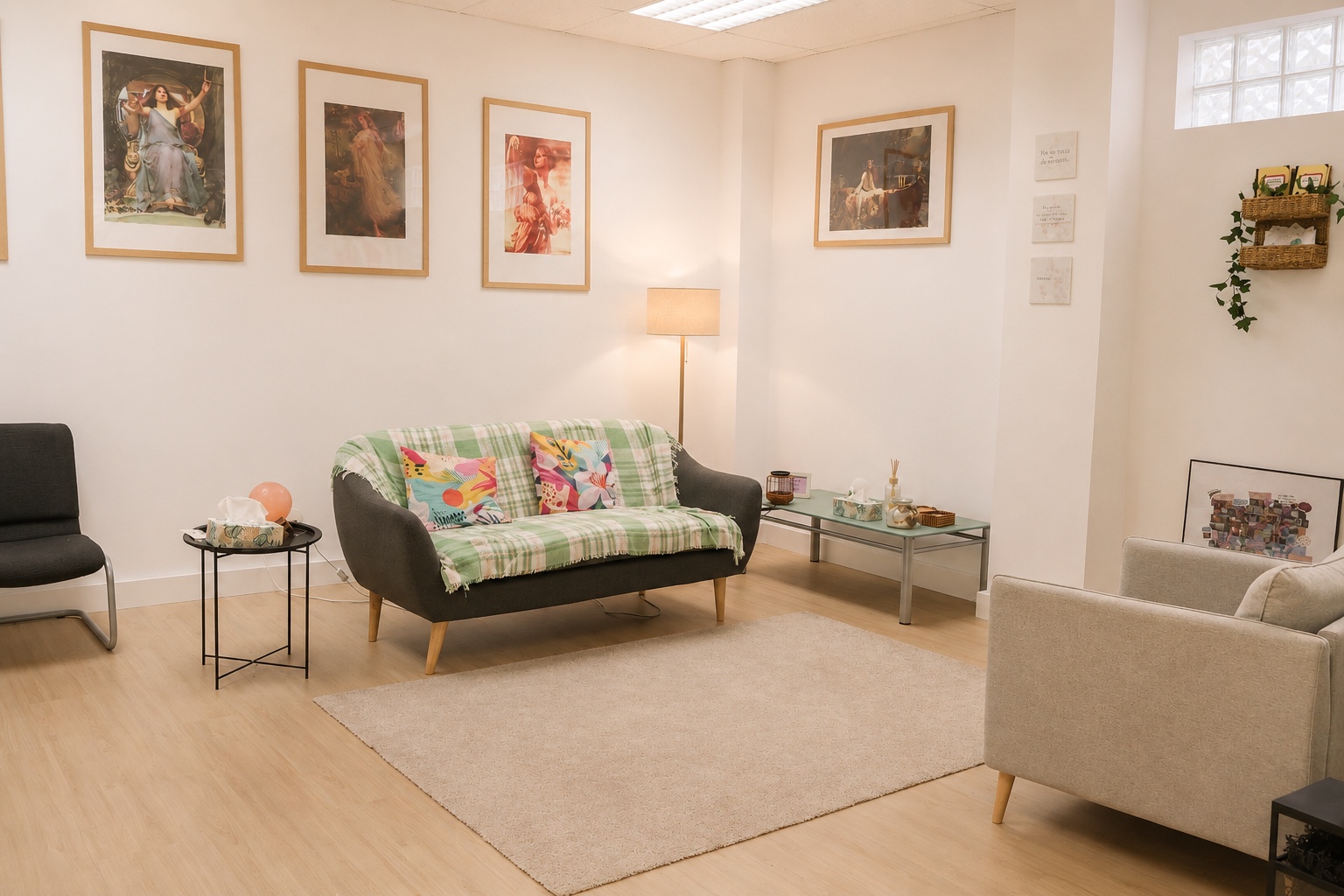 Sala amplia del centro para terapia de pareja, familiar y grupal