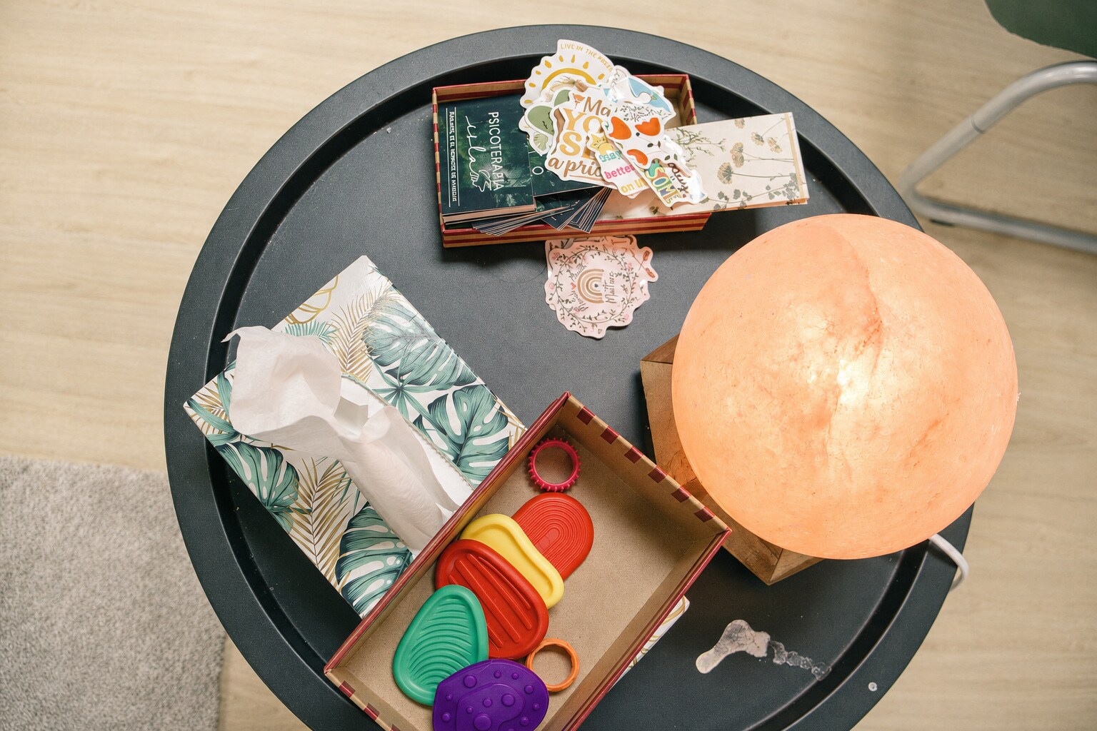 Material sensorial y terapéutico utilizado en Psicoterapia Isla