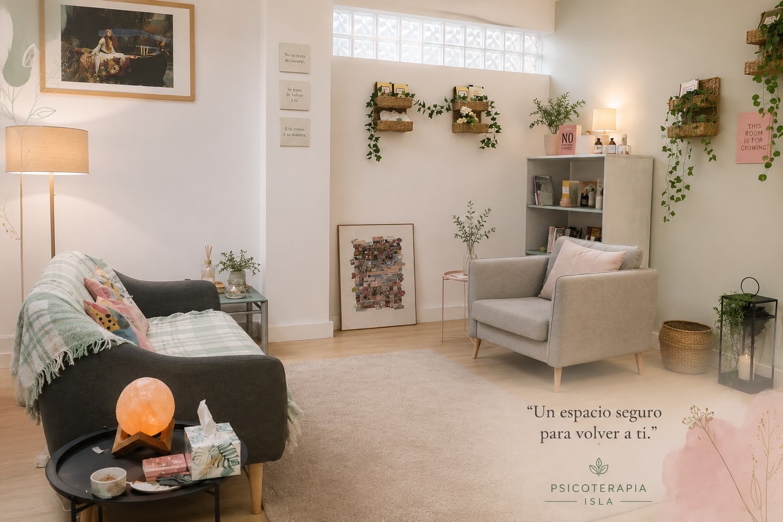 Sala principal del centro sanitario Psicoterapia Isla en Viladecans