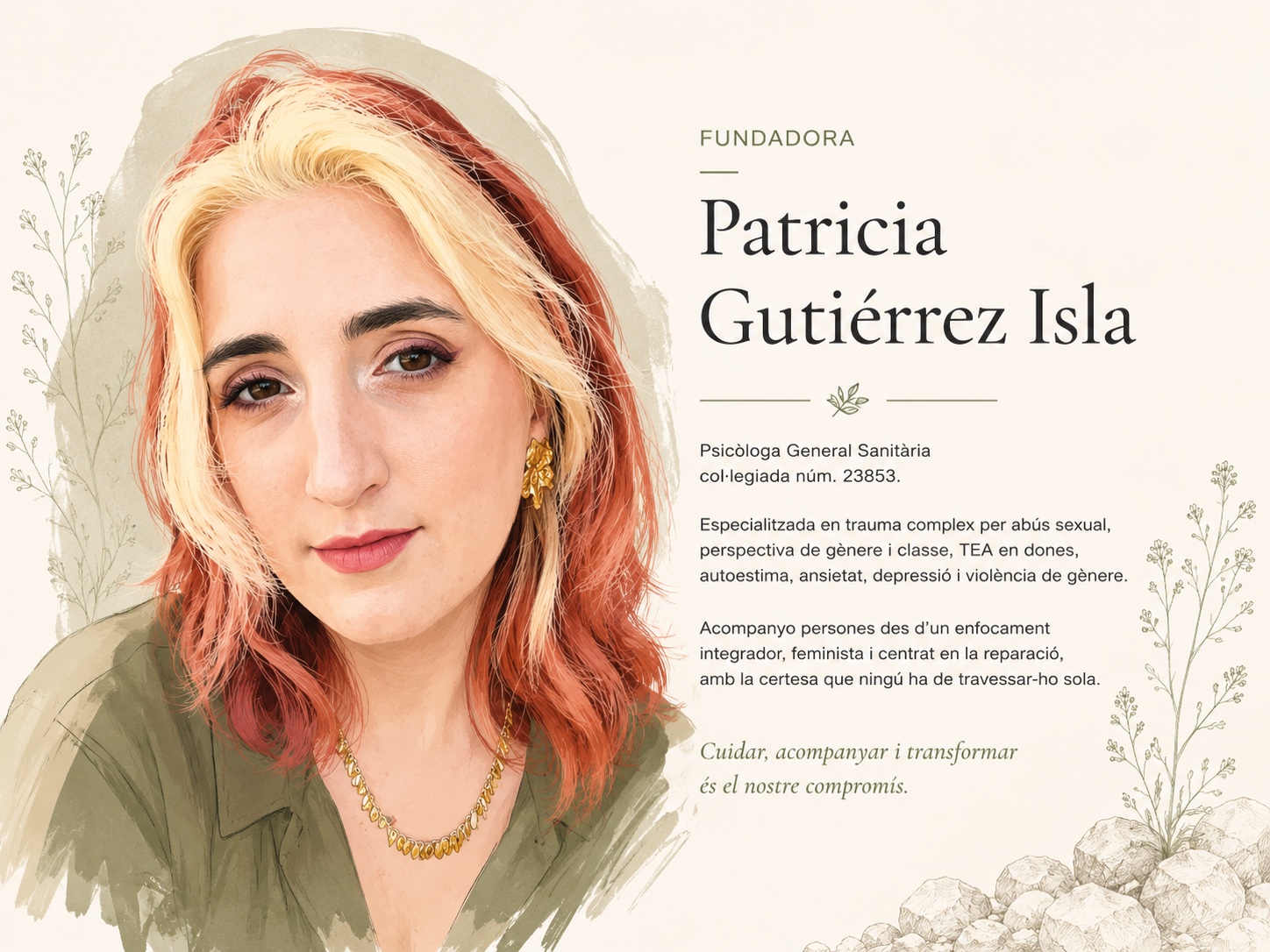 Patricia Gutiérrez Isla, fundadora y directora clínica de Psicoterapia Isla